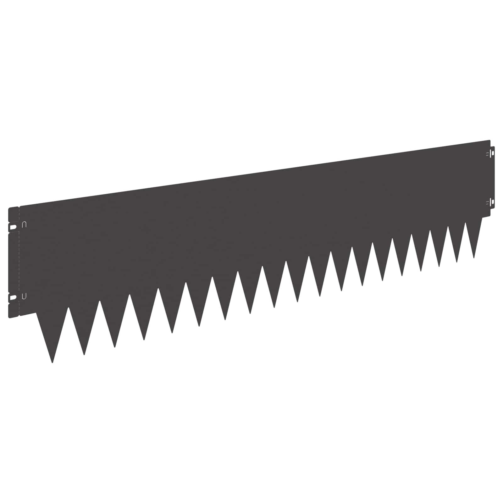 Ograda oko Travnjaka 20 pcs 103 x 25 cm metal Crna