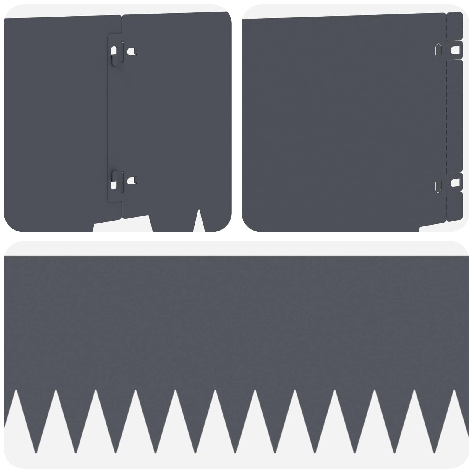 Ograda oko Travnjaka 10 pcs 103 x 25 cm metal Antracit