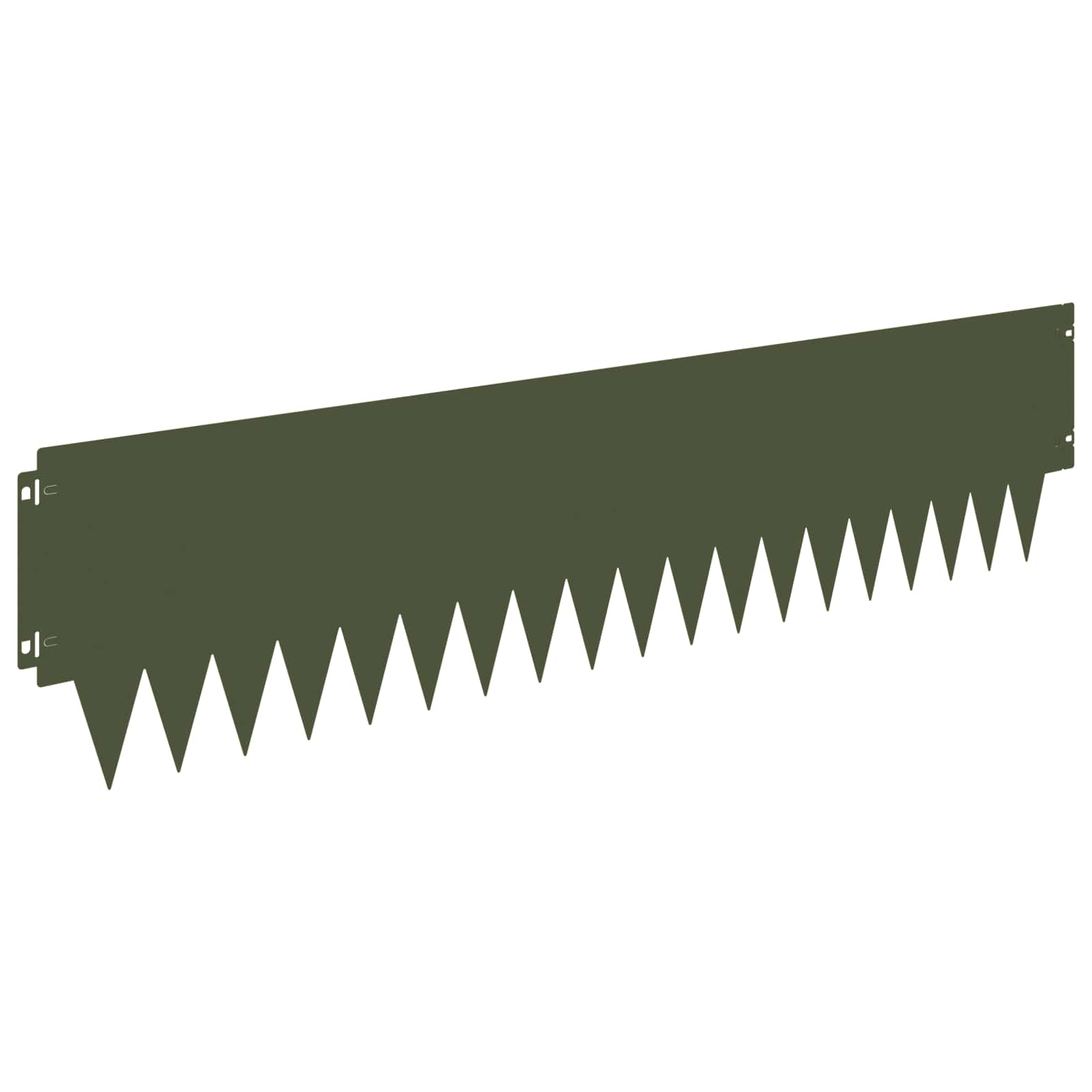Ograda oko Travnjaka 10 pcs 103 x 25 cm metal Maslinastozelena