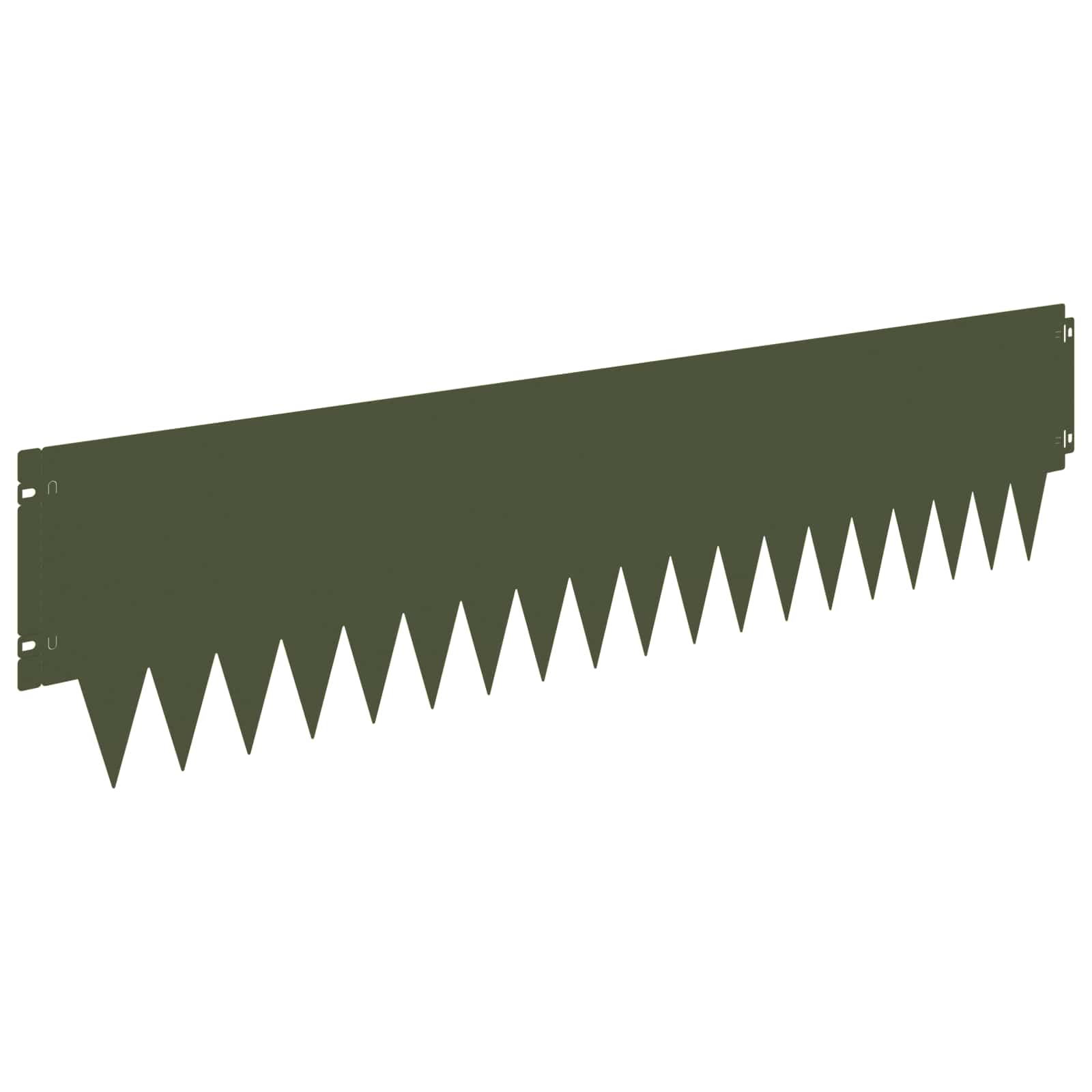 Ograda oko Travnjaka 10 pcs 103 x 25 cm metal Maslinastozelena