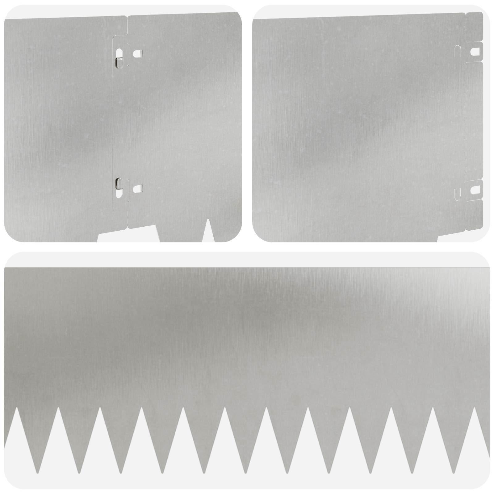 Ograda oko Travnjaka 30 pcs 103 x 25 cm metal Srebrna