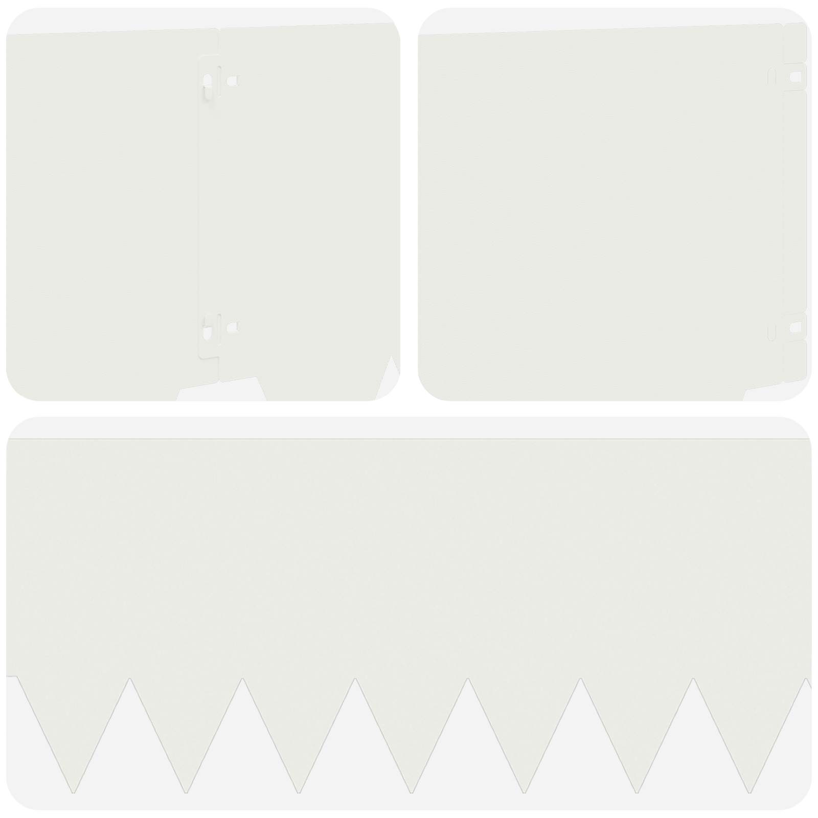 Ograda oko Travnjaka 10 pcs 103 x 30 cm metal Bijela