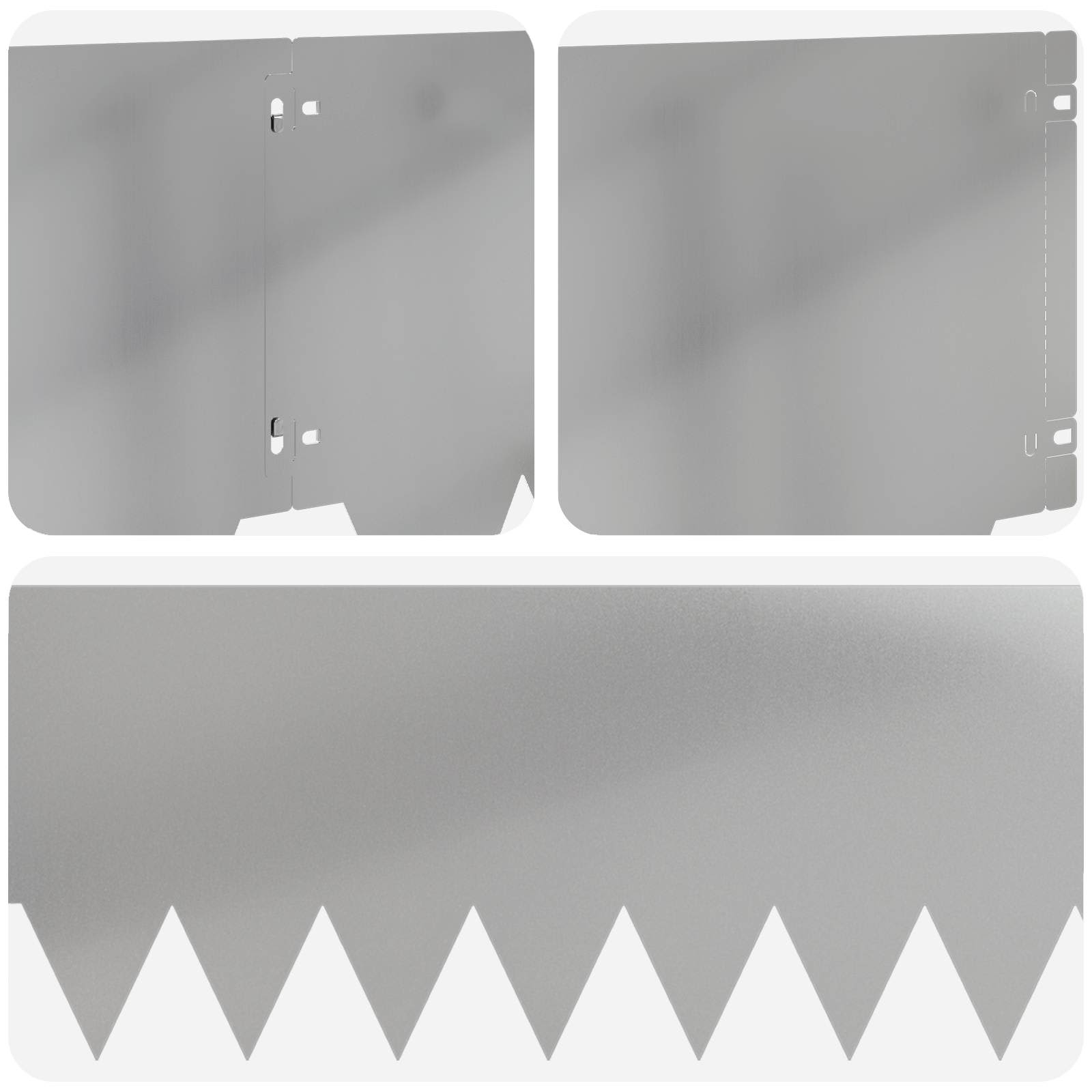 Ograda oko Travnjaka 10 pcs 103 x 30 cm metal Srebrna