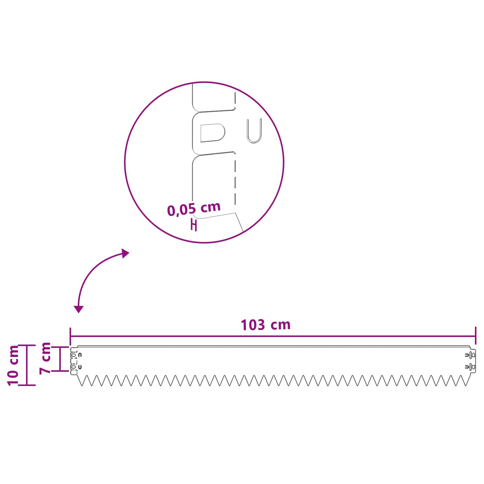 Ograda oko Travnjaka 20 pcs 103 x 10 cm Čelik Antracit