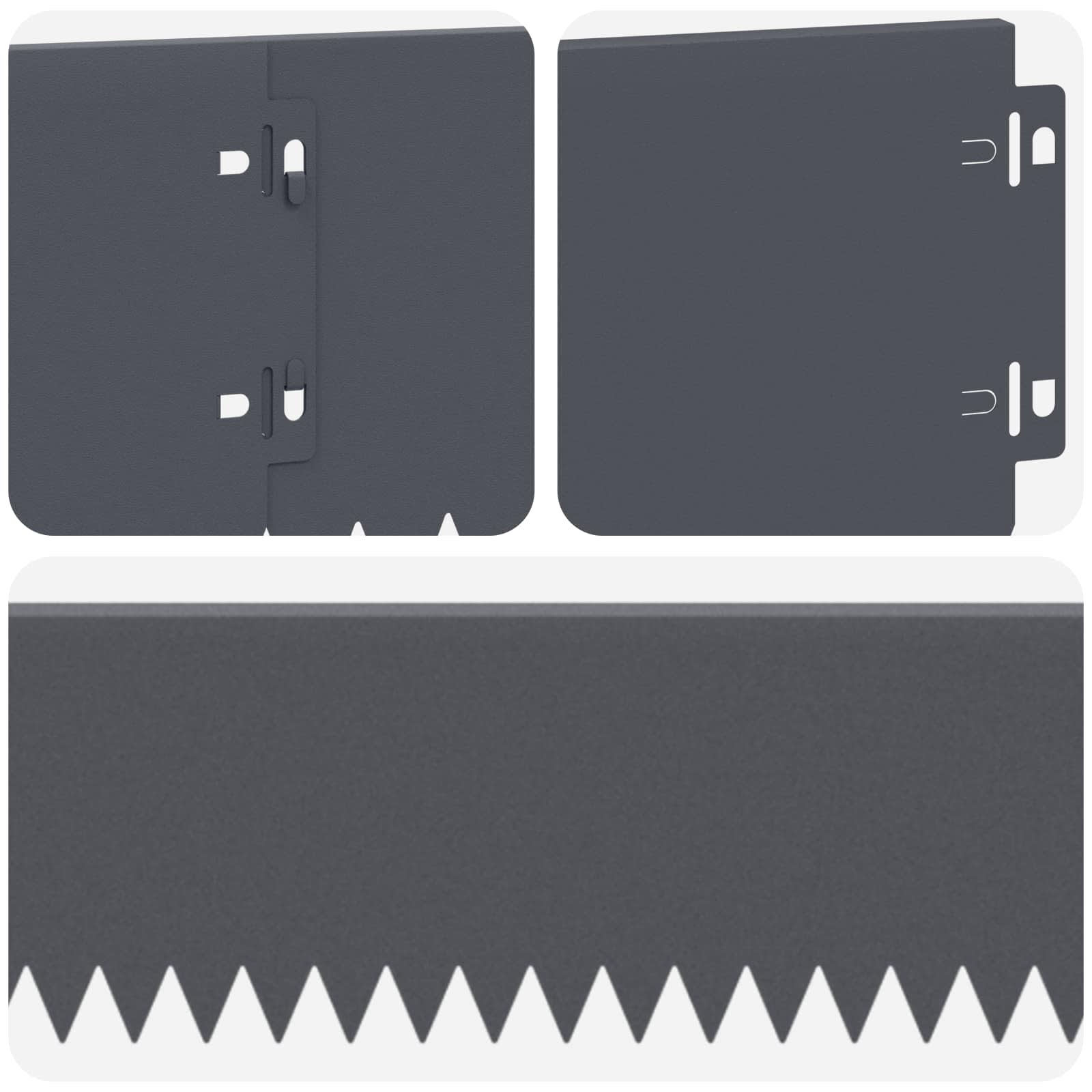 Ograda oko Travnjaka 10 pcs 103 x 15 cm Čelik Antracit