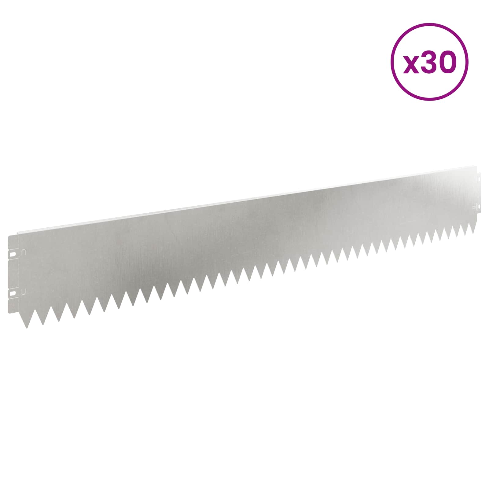 Ograda oko Travnjaka 30 pcs 103 x 15 cm Čelik Srebrna