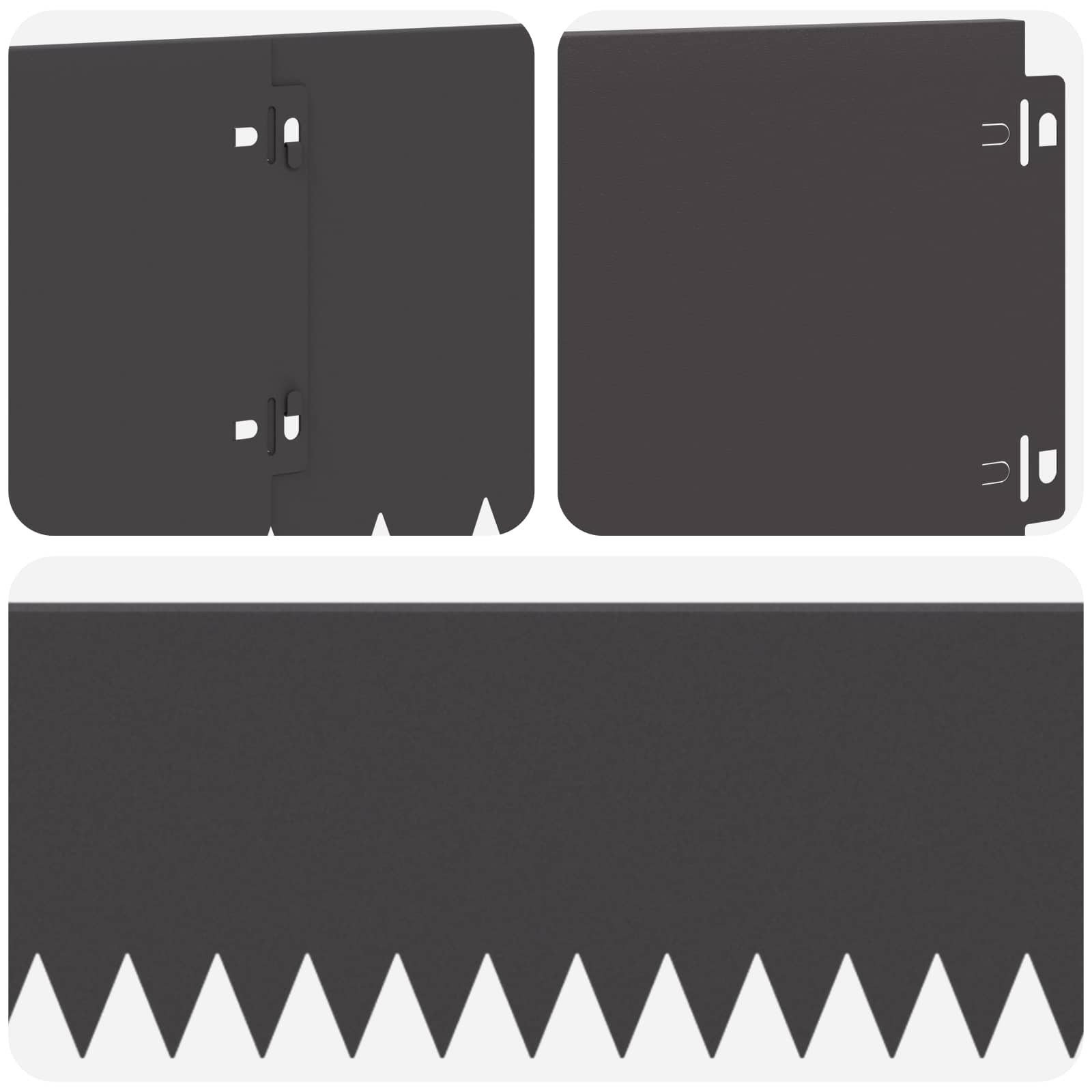 Ograda oko Travnjaka 10 pcs 103 x 20 cm Čelik Crna