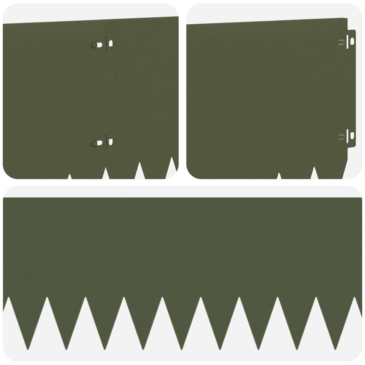 Ograda oko Travnjaka 10 pcs 103 x 25 cm Čelik Maslinastozelena