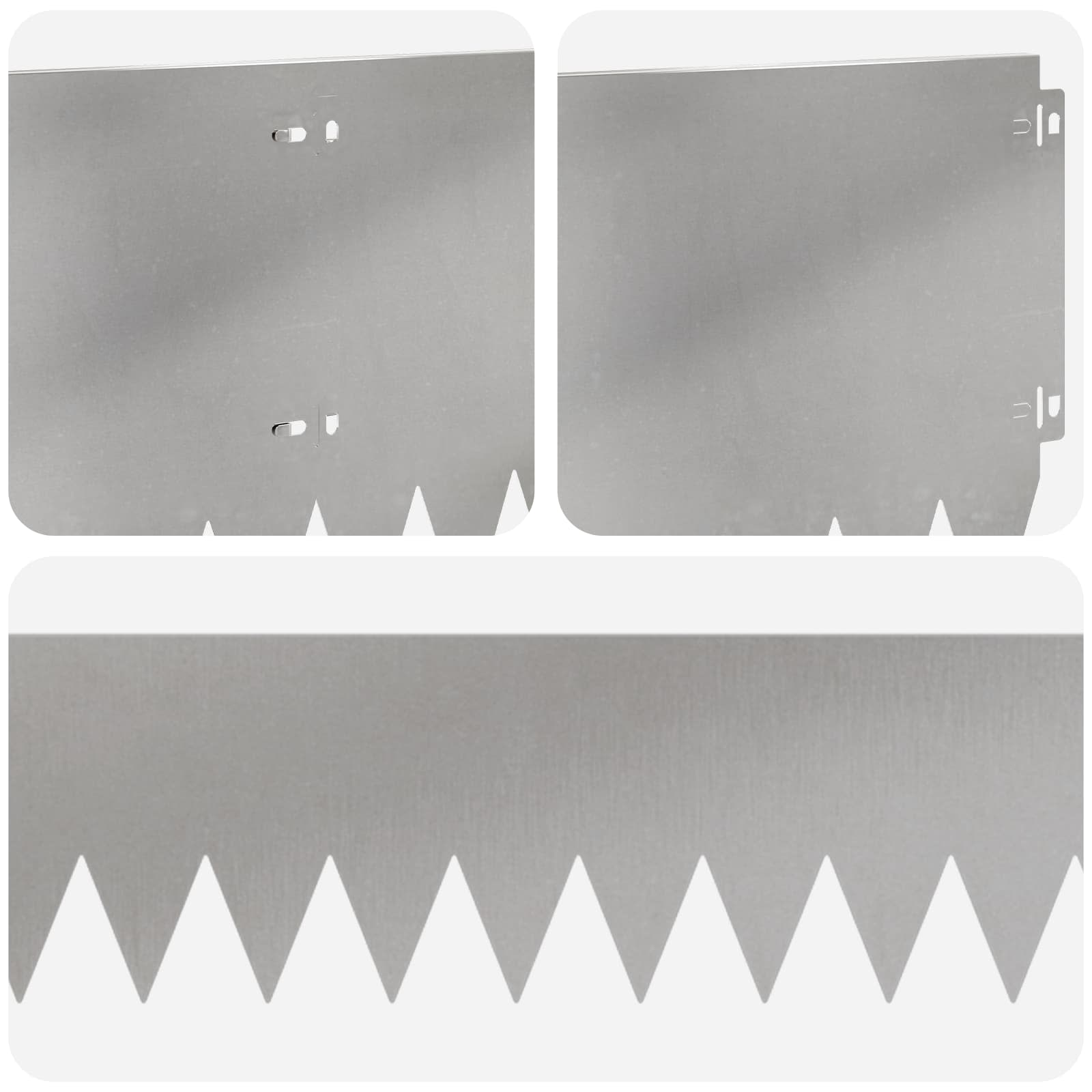 Ograda oko Travnjaka 10 pcs 103 x 25 cm Čelik Srebrna