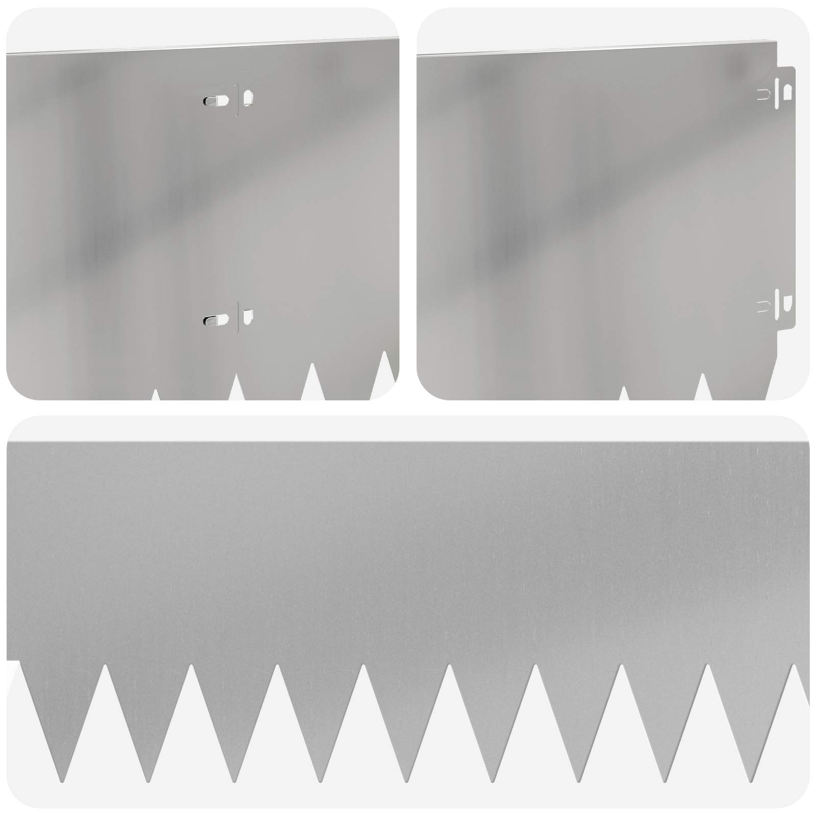 Ograda oko Travnjaka 20 pcs 103 x 25 cm Čelik Srebrna