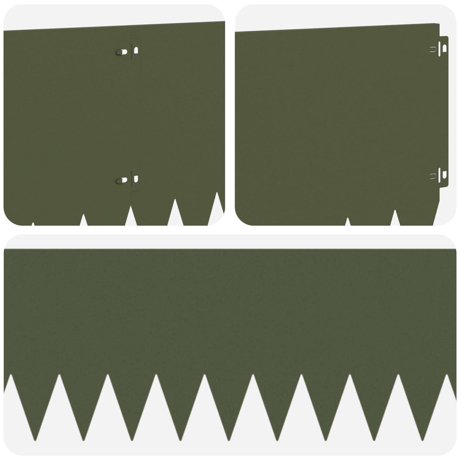Ograda oko Travnjaka 10 pcs 103 x 30 cm Čelik Maslinastozelena
