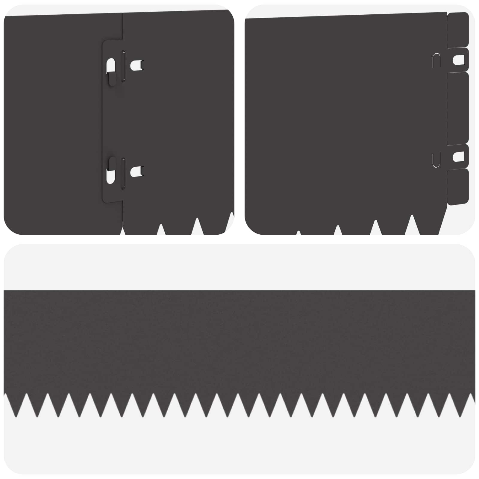 Ograda oko Travnjaka 30 pcs 103 x 15 cm Čelik Crna