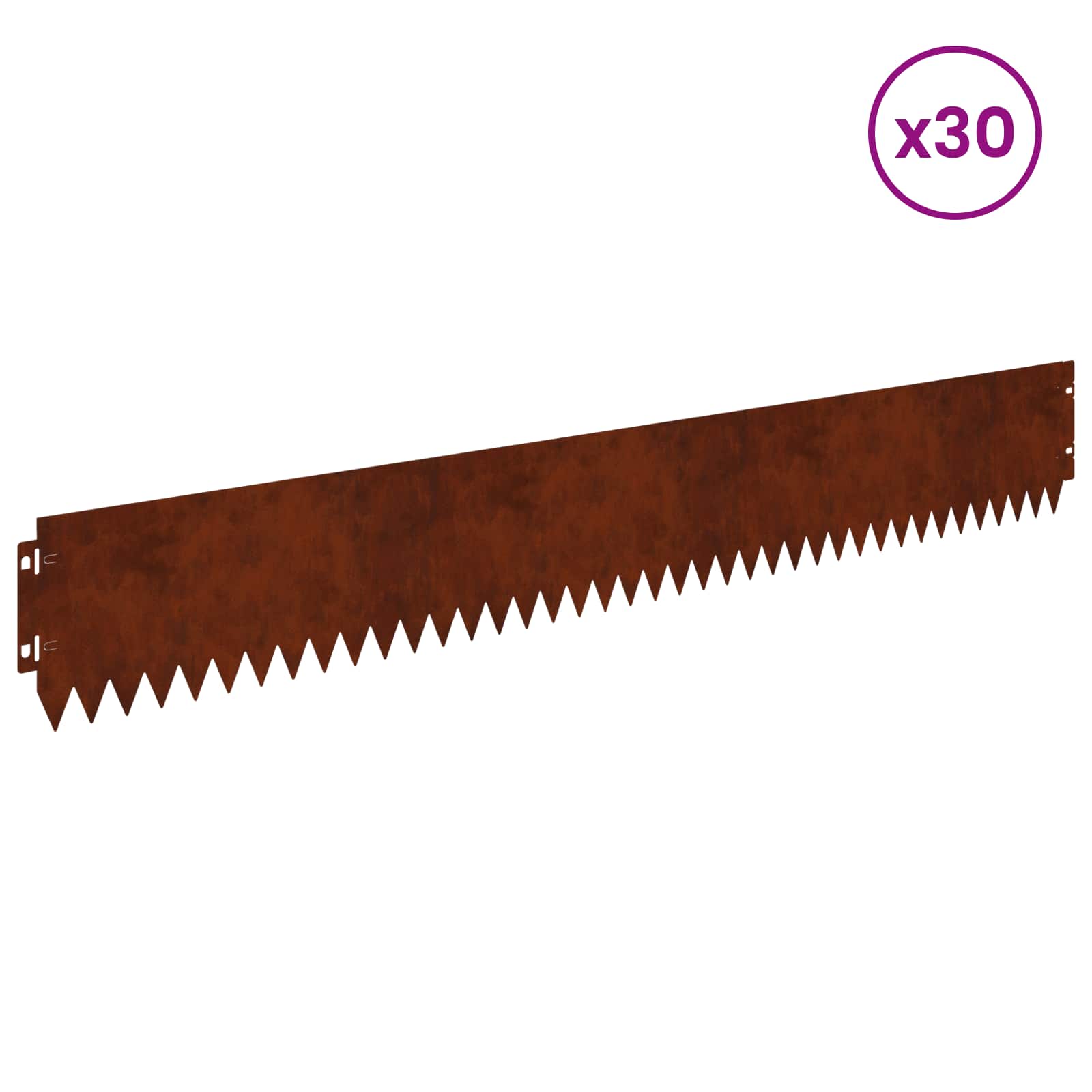 Ograda oko Travnjaka 30 pcs 103 x 15 cm Čelik Rđa