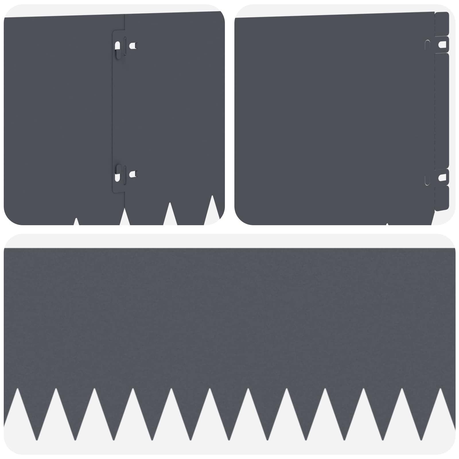 Ograda oko Travnjaka 20 pcs 103 x 25 cm Čelik Antracit