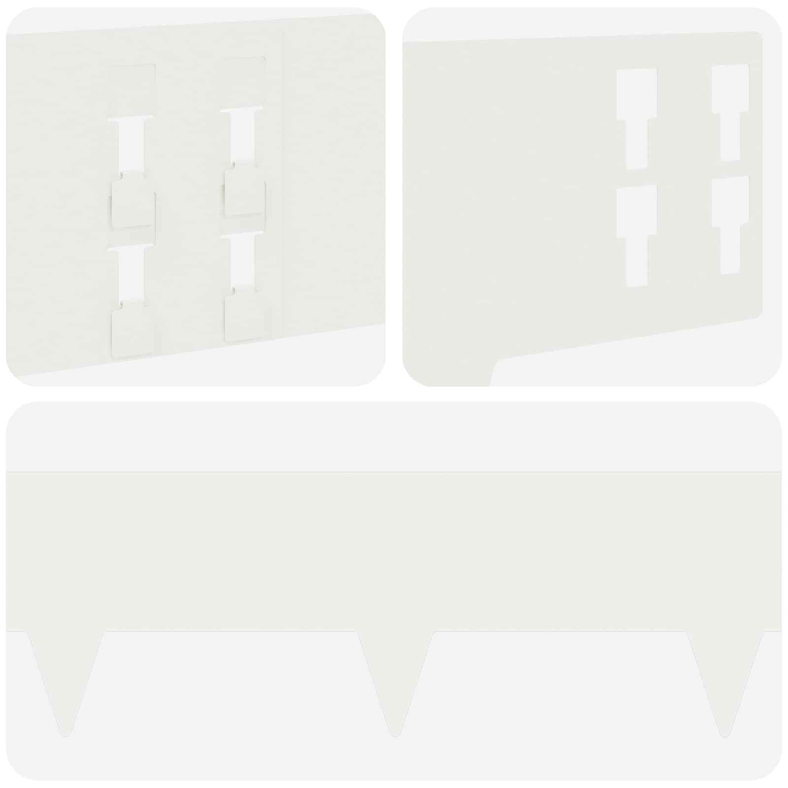 Ograda oko Travnjaka 50 pcs 100 x 15 cm Čelik Bijela