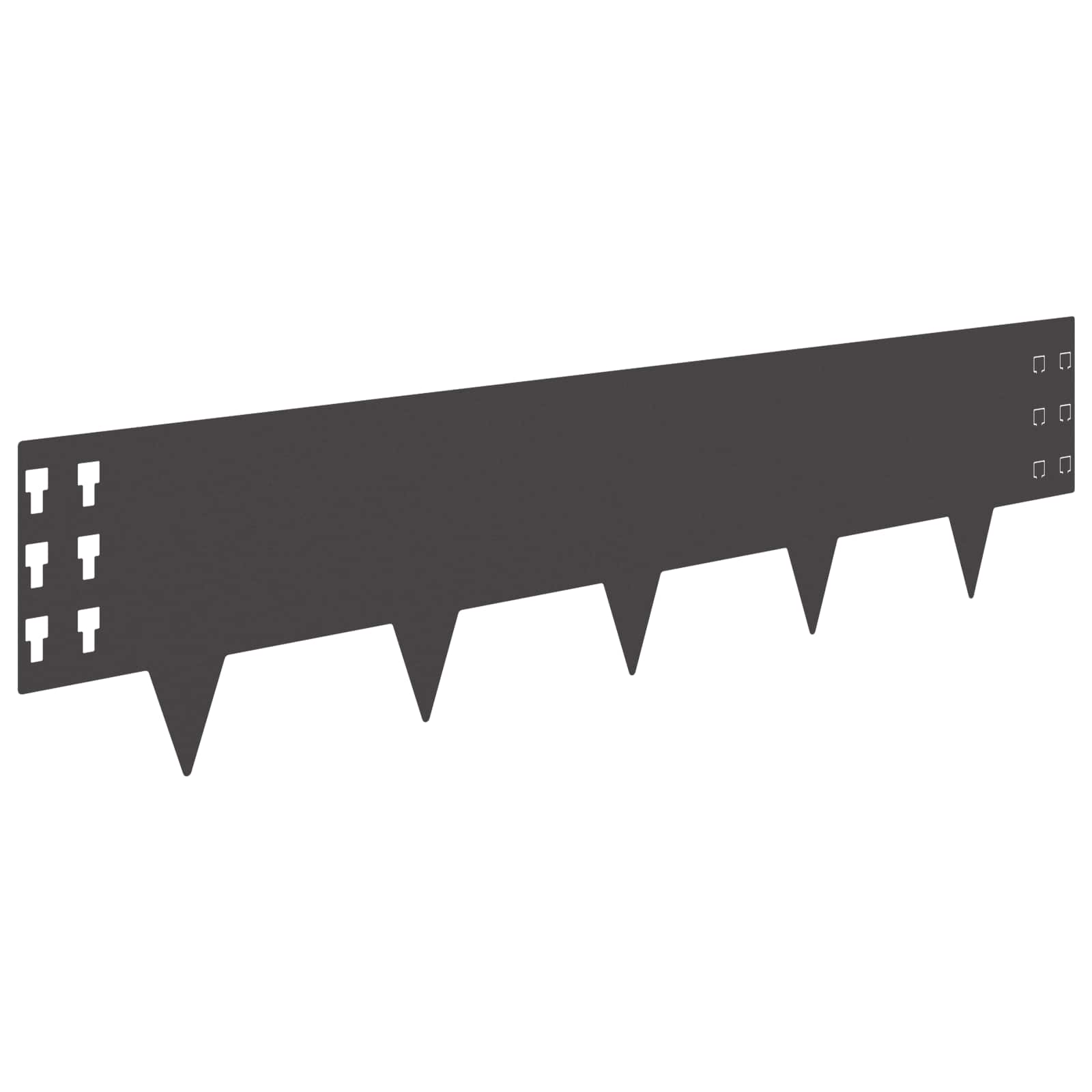 Ograda oko Travnjaka 20 pcs 100 x 25 cm Čelik Crna