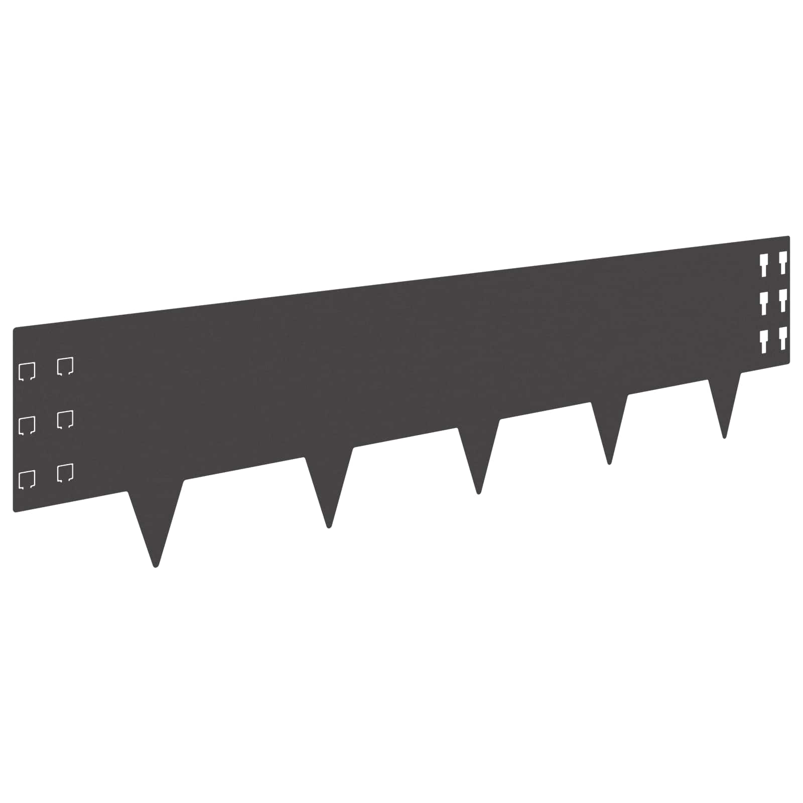 Ograda oko Travnjaka 30 pcs 100 x 25 cm Čelik Crna