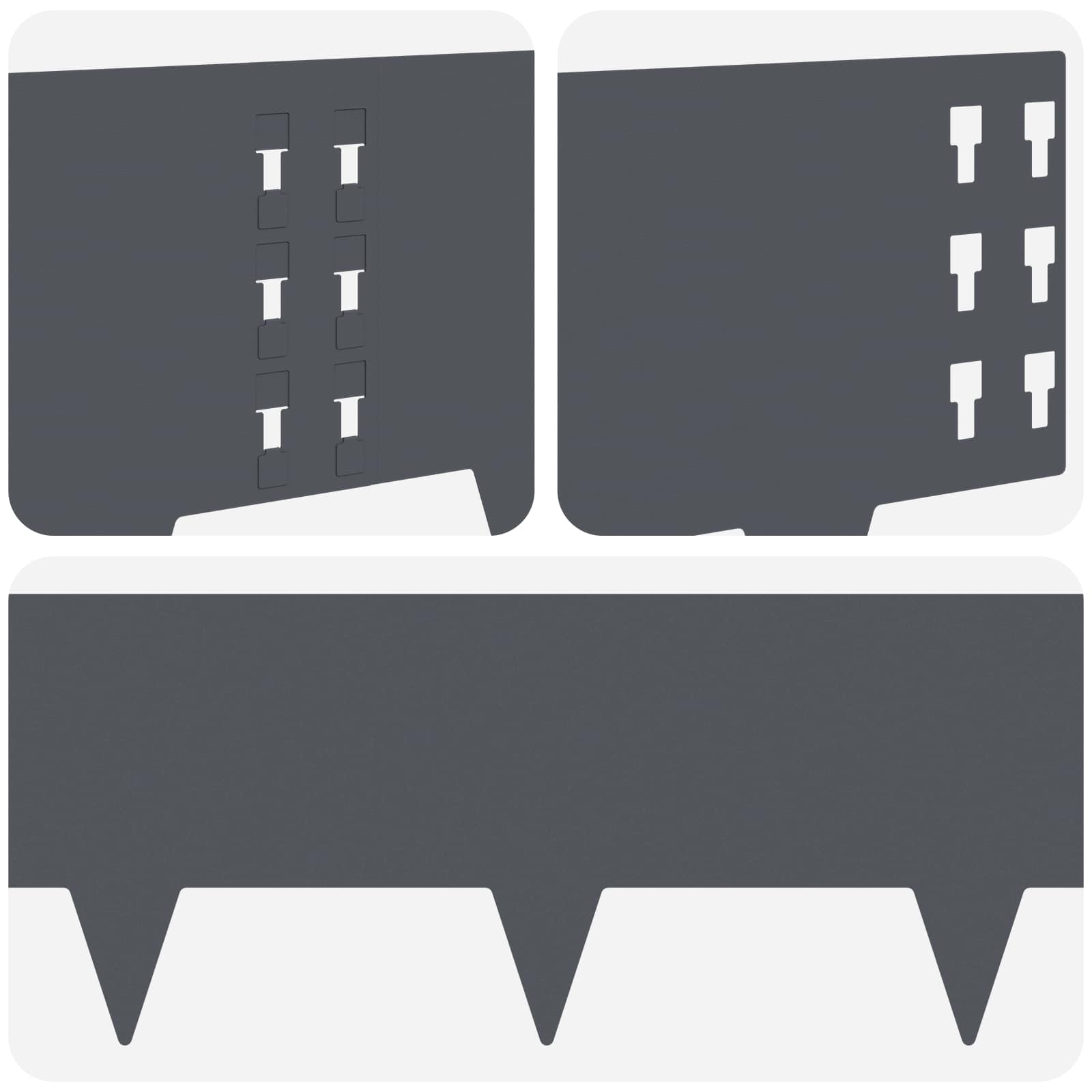 Ograda oko Travnjaka 30 pcs 100 x 25 cm Čelik Antracit