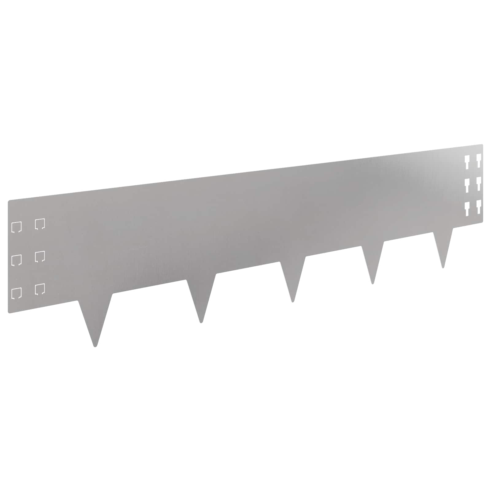 Ograda oko Travnjaka 10 pcs 100 x 25 cm Čelik Srebrna