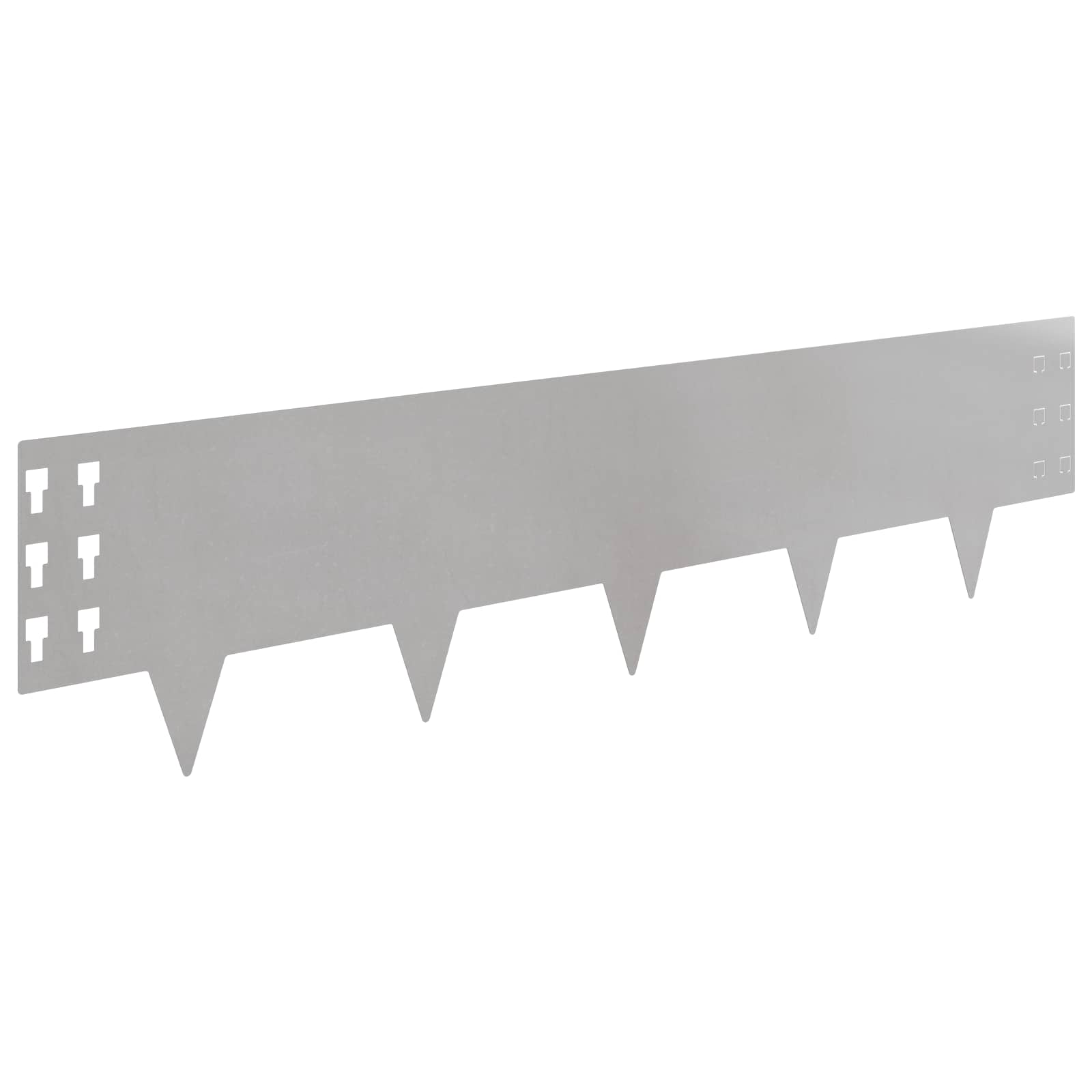 Ograda oko Travnjaka 10 pcs 100 x 25 cm Čelik Srebrna