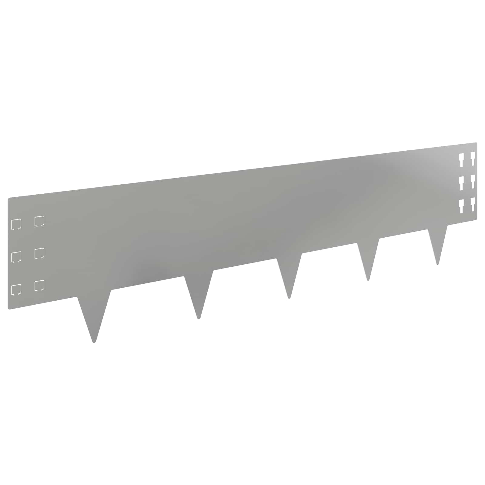 Ograda oko Travnjaka 10 pcs 100 x 25 cm Čelik Srebrna