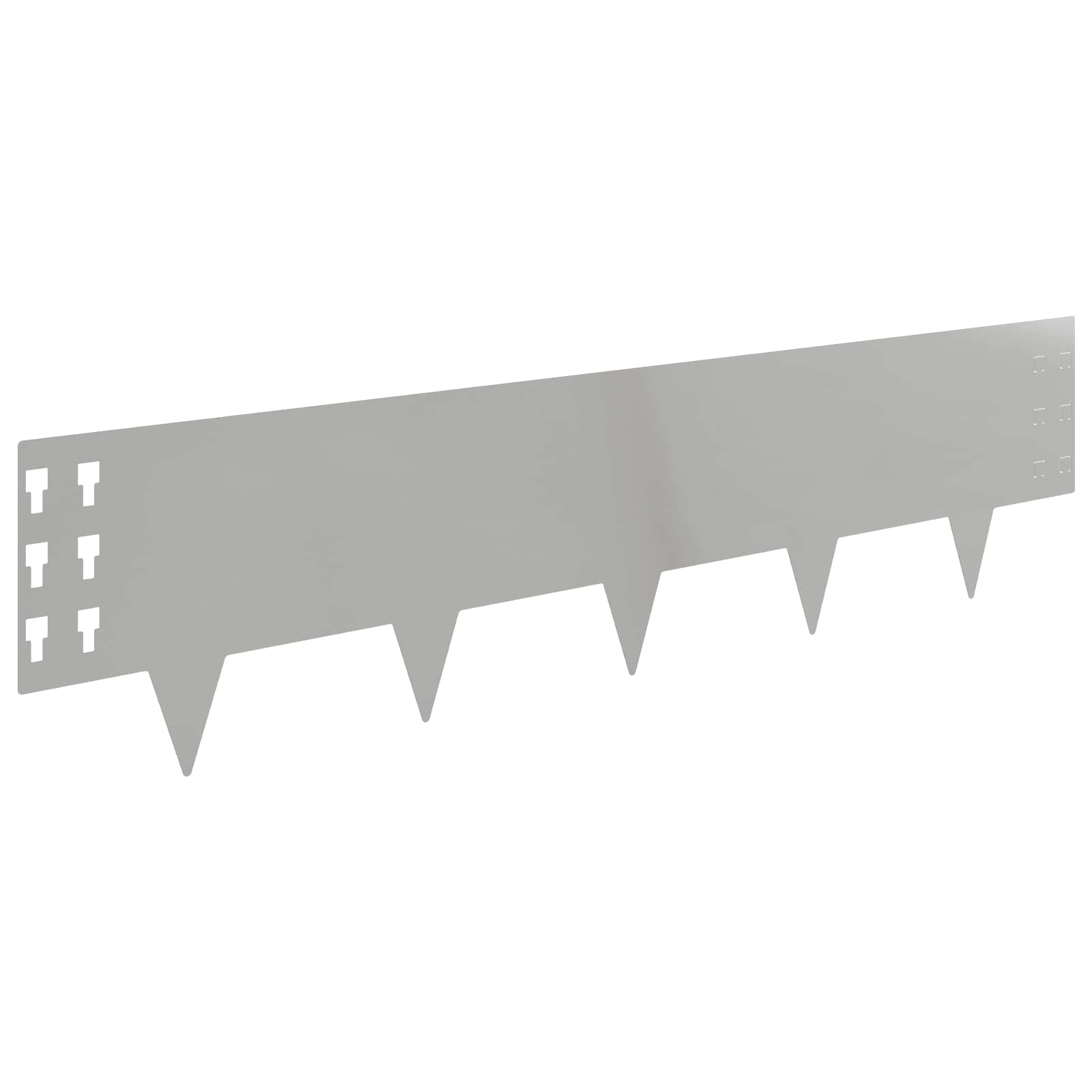 Ograda oko Travnjaka 30 pcs 100 x 25 cm Čelik Srebrna