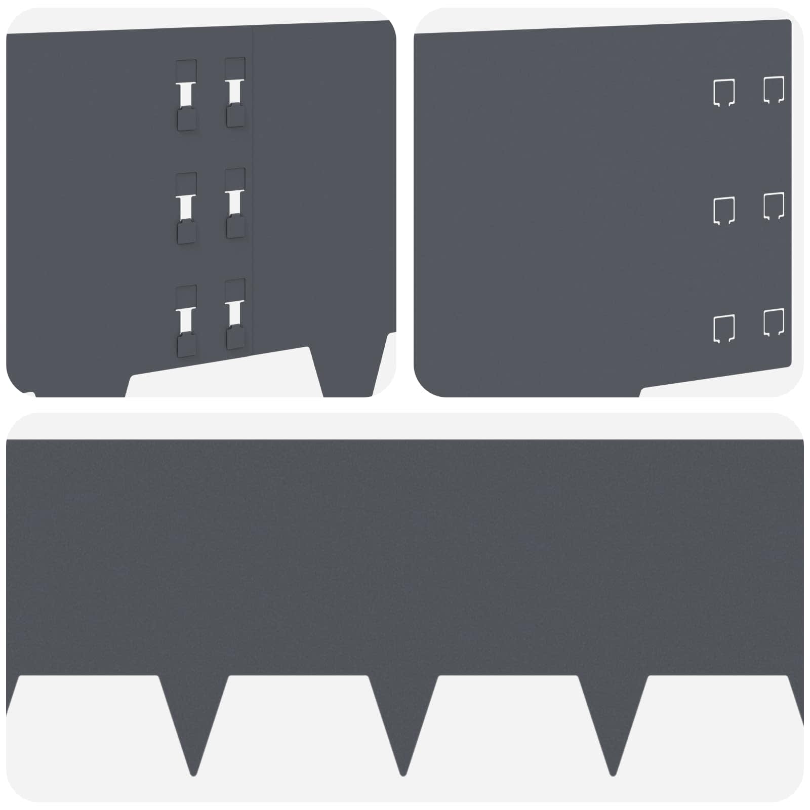Ograda oko Travnjaka 30 pcs 100 x 30 cm Čelik Antracit