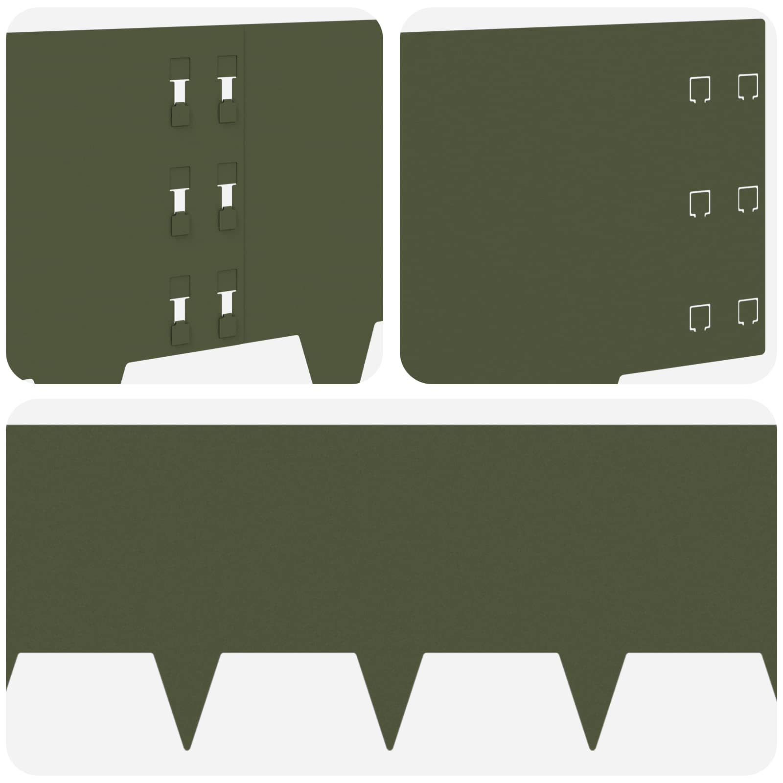 Ograda oko Travnjaka 10 pcs 100 x 30 cm Čelik Maslinastozelena
