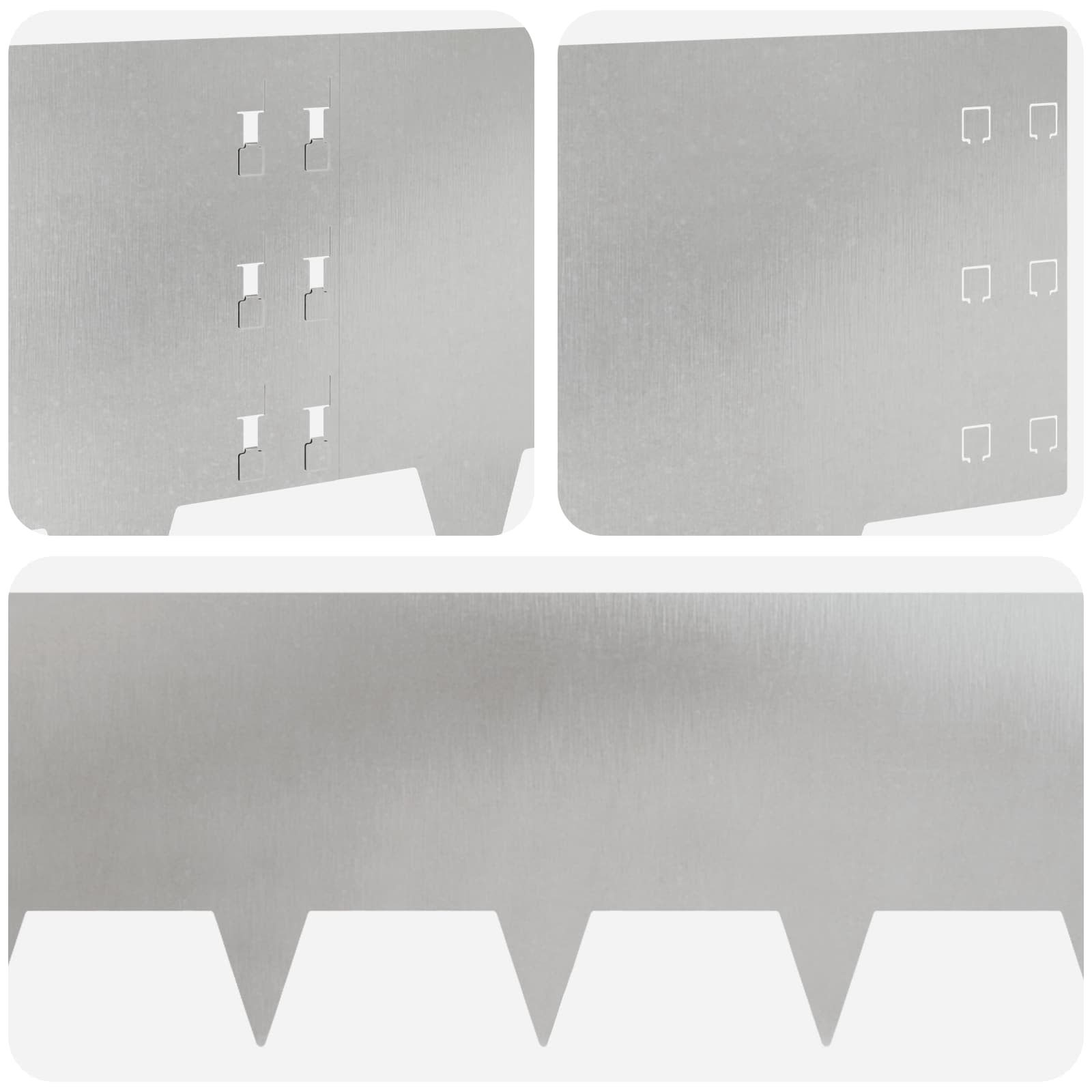 Ograda oko Travnjaka 20 pcs 100 x 30 cm Čelik Srebrna
