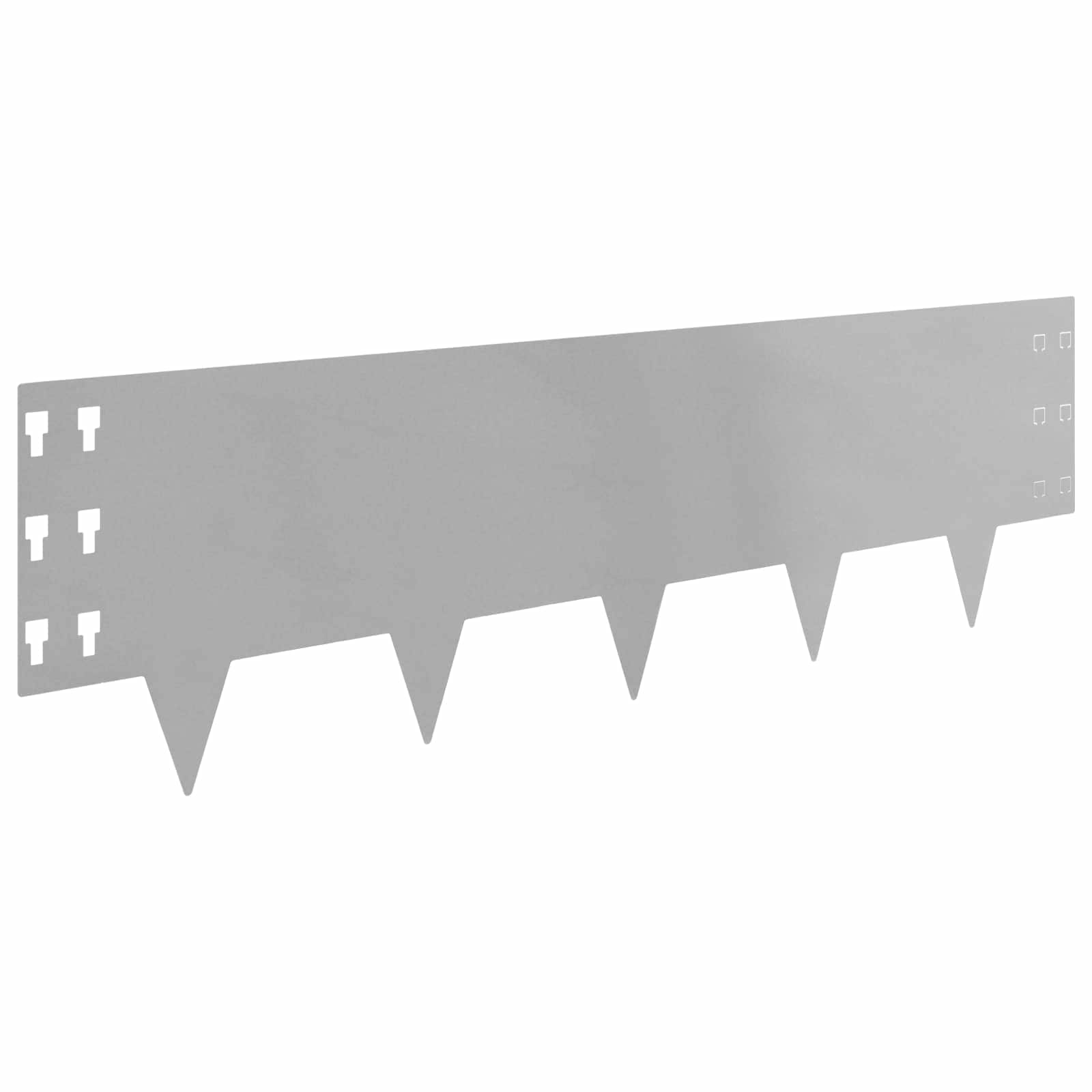 Ograda oko Travnjaka 30 pcs 100 x 30 cm Čelik Srebrna