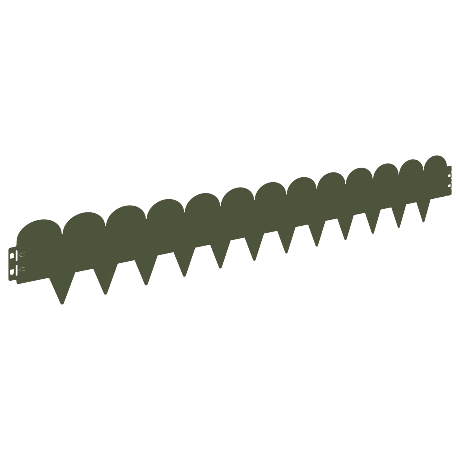 Ograda oko Travnjaka 20 pcs 103 x 15 cm Čelik Maslinastozelena
