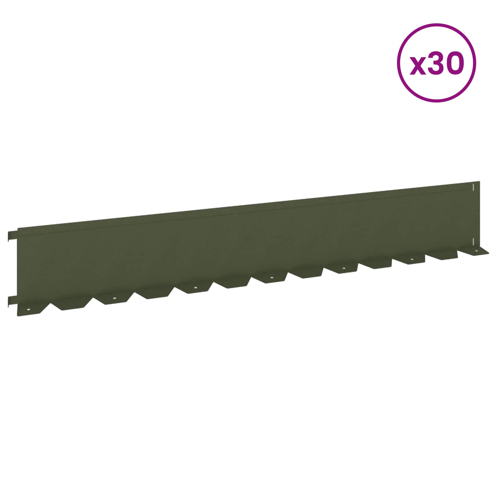 Ograda oko Travnjaka 30 pcs 102 x 15 x 4 cm Čelik