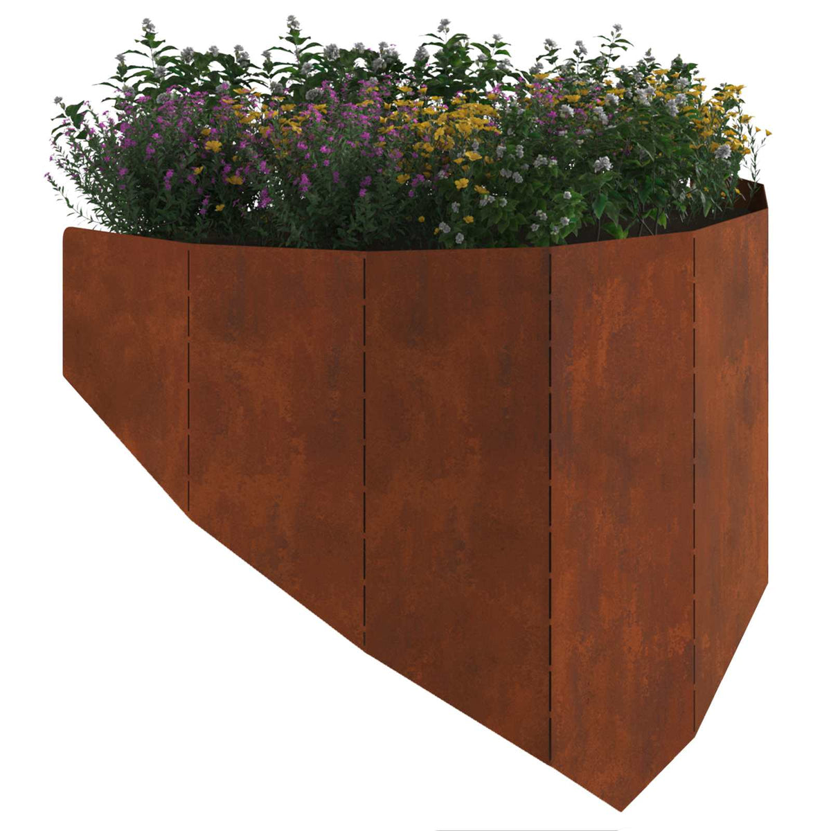 Ograda oko Travnjaka 4 pcs 100 x 45 cm Čelik Rđa