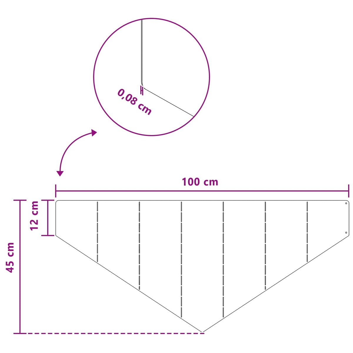 Ograda oko Travnjaka 4 pcs 100 x 45 cm Čelik Rđa