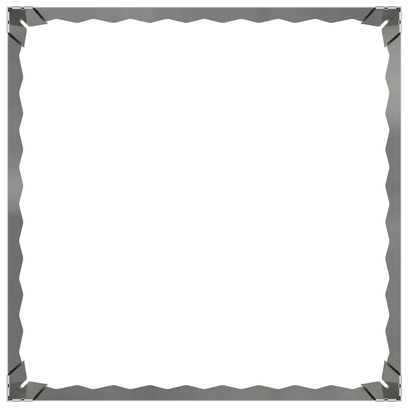 Ograda oko Travnjaka 4 pcs 60 x 60 x 20 cm Čelik Srebrna