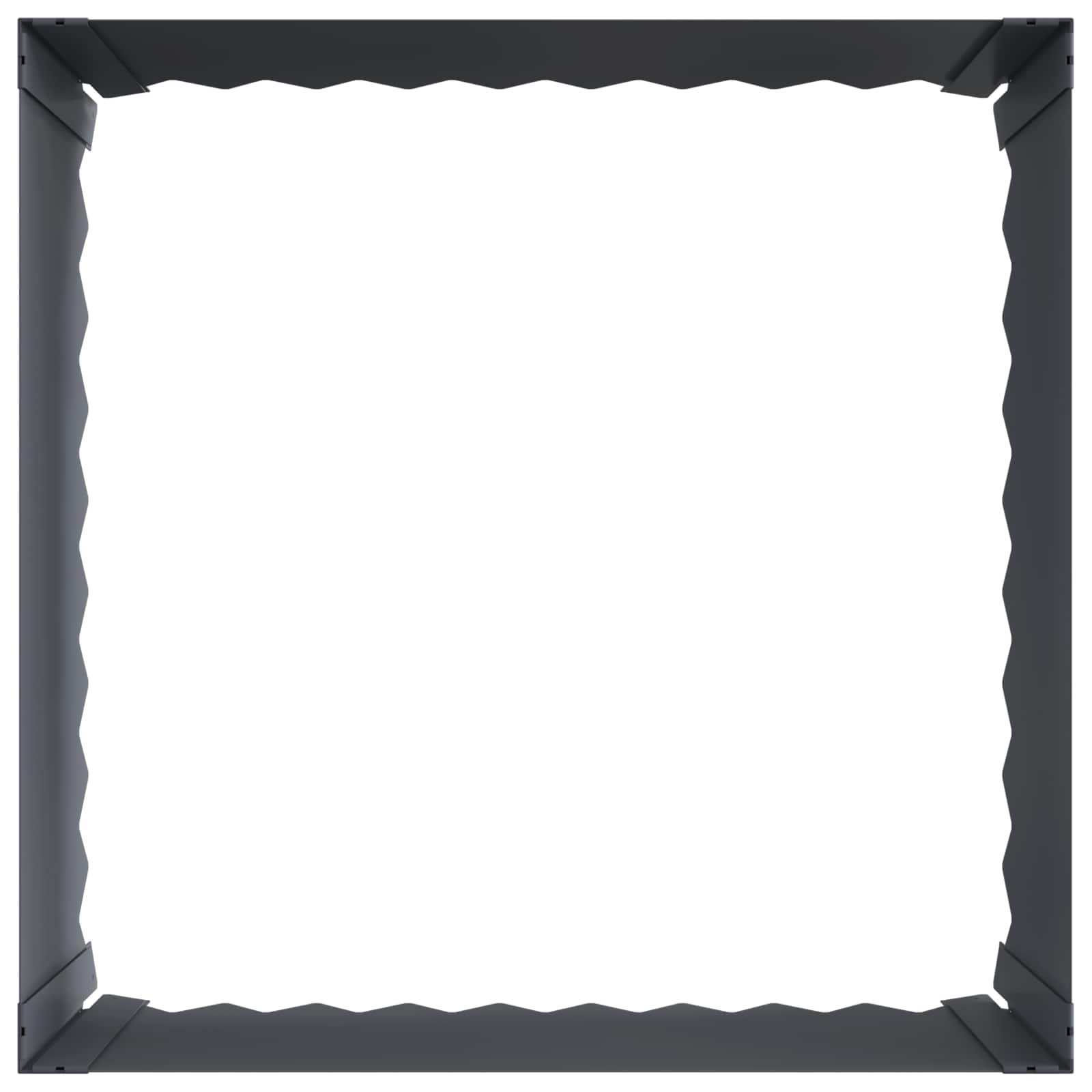 Ograda oko Travnjaka 4 kom. 60 x 60 x 35 cm Čelik Antracit