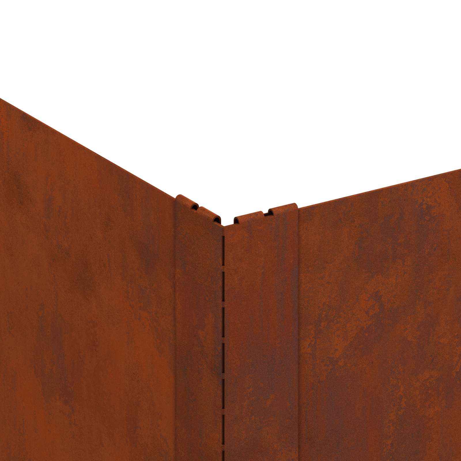 Ograda oko Travnjaka 4 pcs 100 x 60 x 35 cm Čelik Rđa