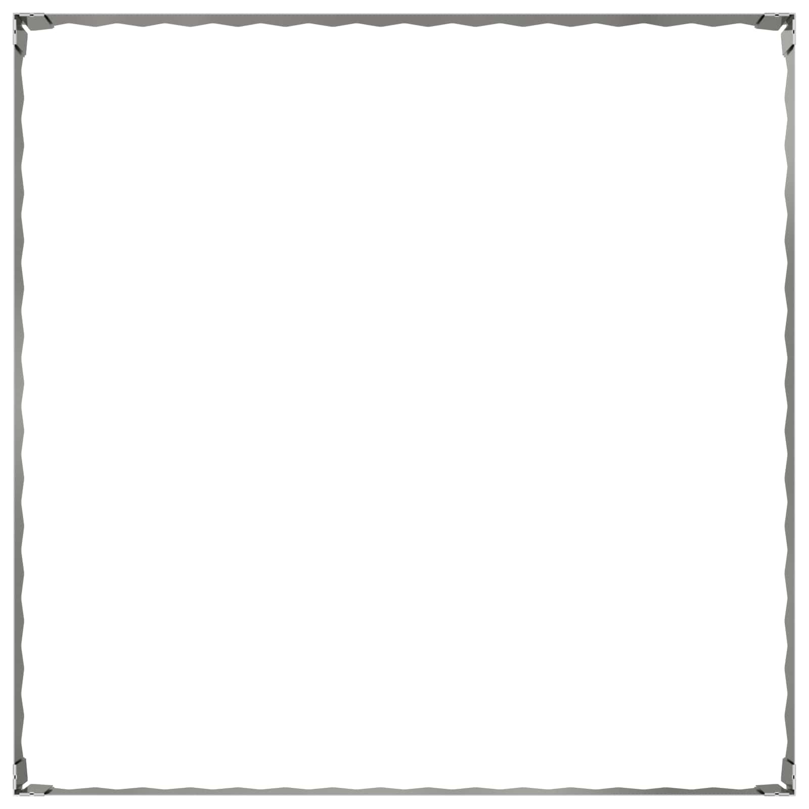 Ograda oko Travnjaka 4 pcs 100 x 100 x 20 cm Čelik Srebrna