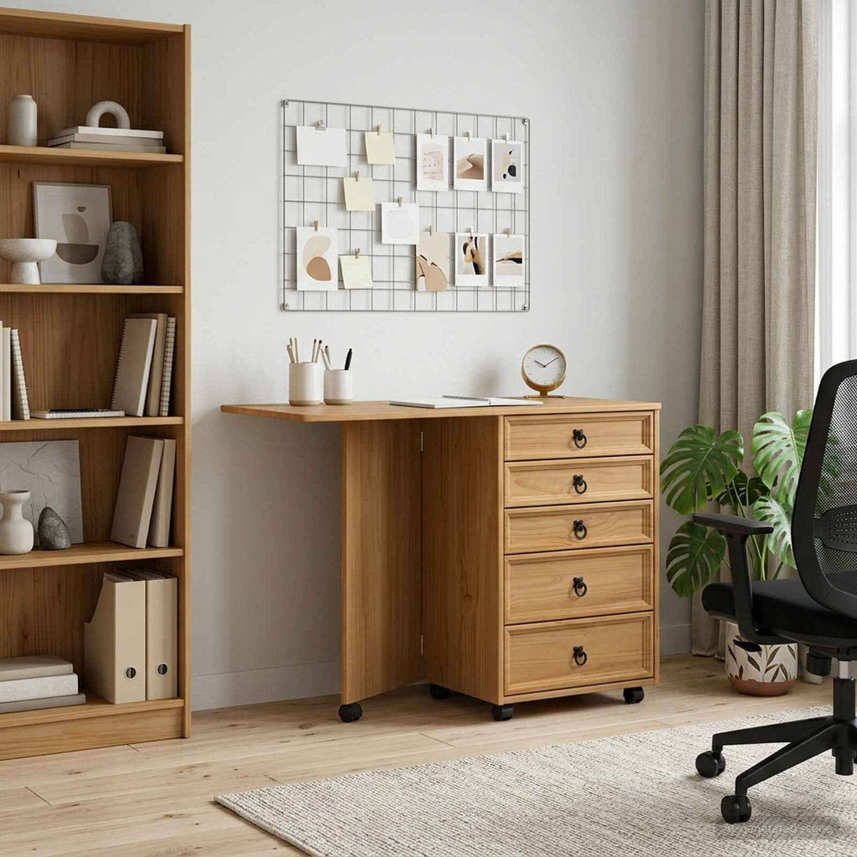 Krevetni ormarić s ladicama i preklopnim vrhom CORONA