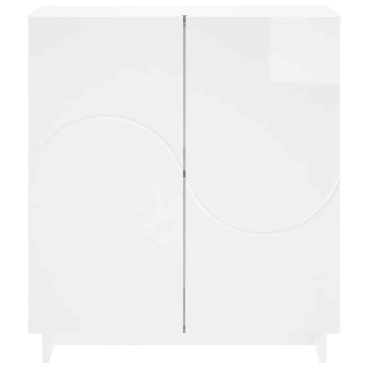 Komoda Bijela visokog sjaja 67 x 34,5 x 75 cm Konstruirano drvo