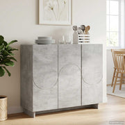 Komoda Betonska siva 85,5 x 31 x 75 cm Konstruirano drvo