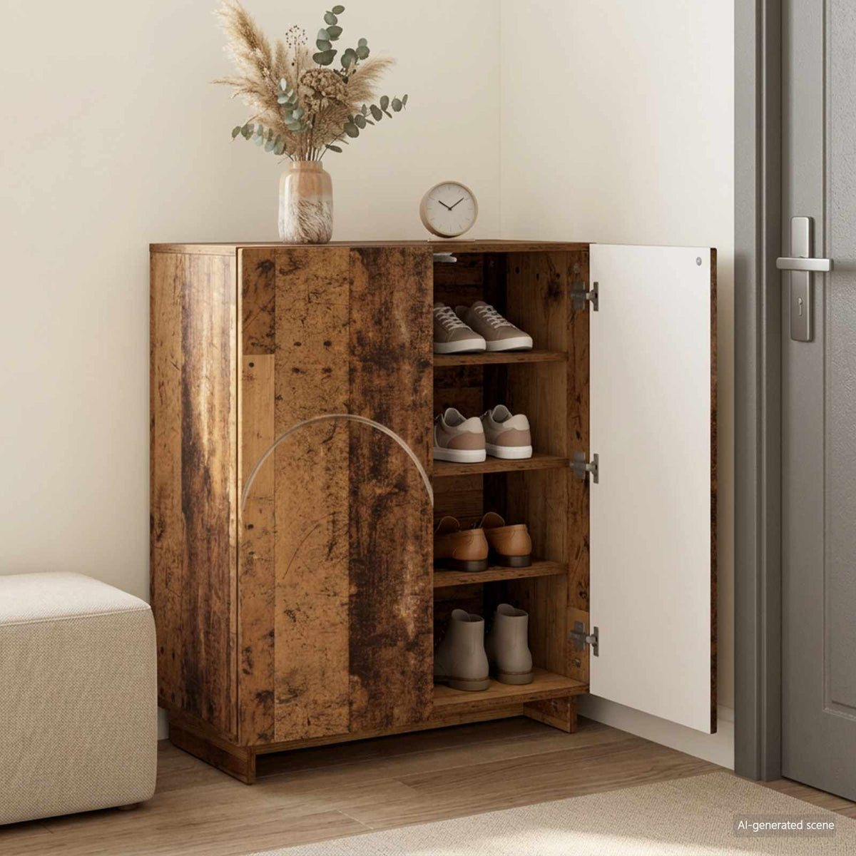 Ormar za cipele 73 x 38 x 87,5 cm Konstruirano drvo Staro drvo