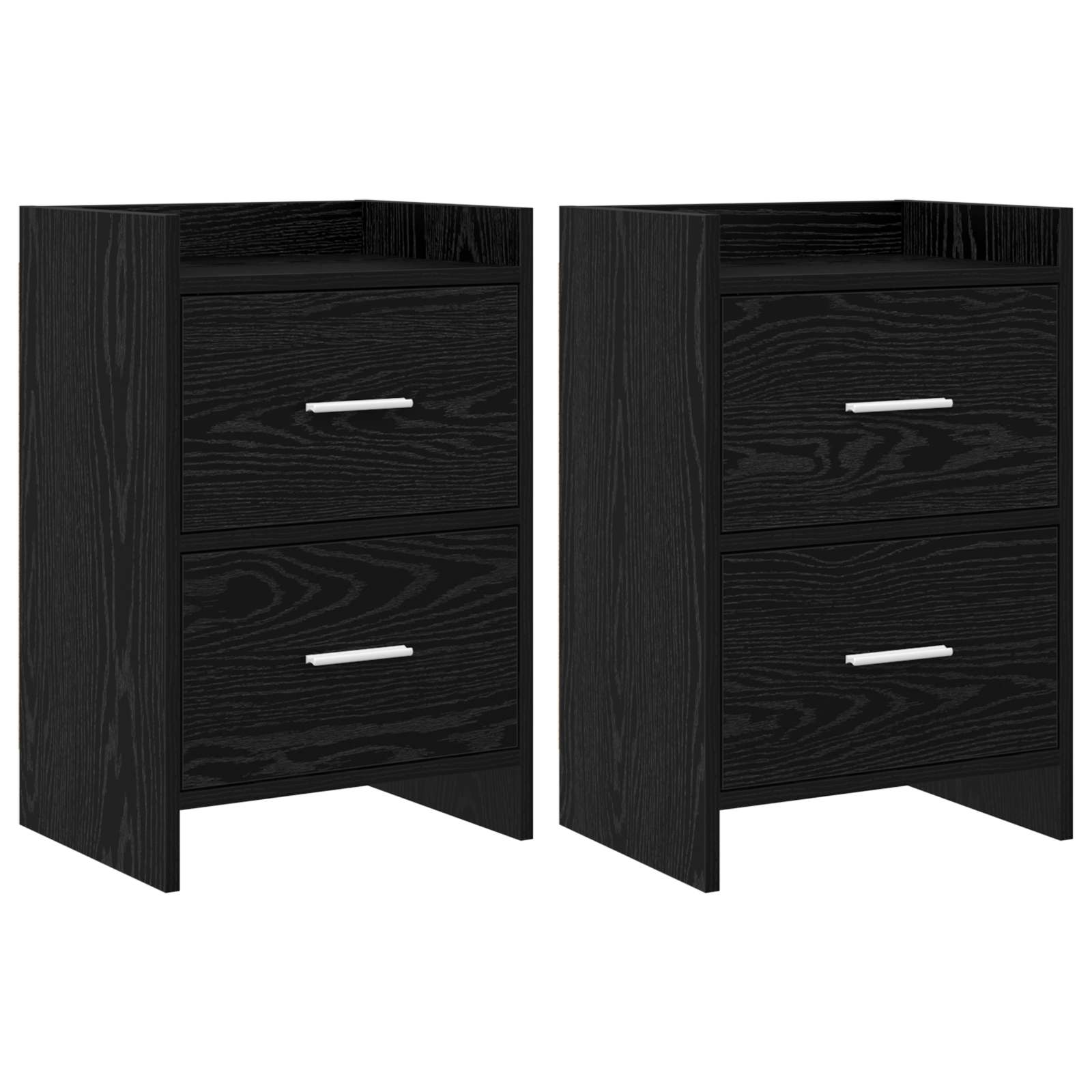 Noćni ormarići 2 pcs Crni hrast 40 x 30 x 60 cm