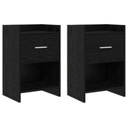 Noćni ormarići 2 pcs Crni hrast 40 x 30 x 60 cm