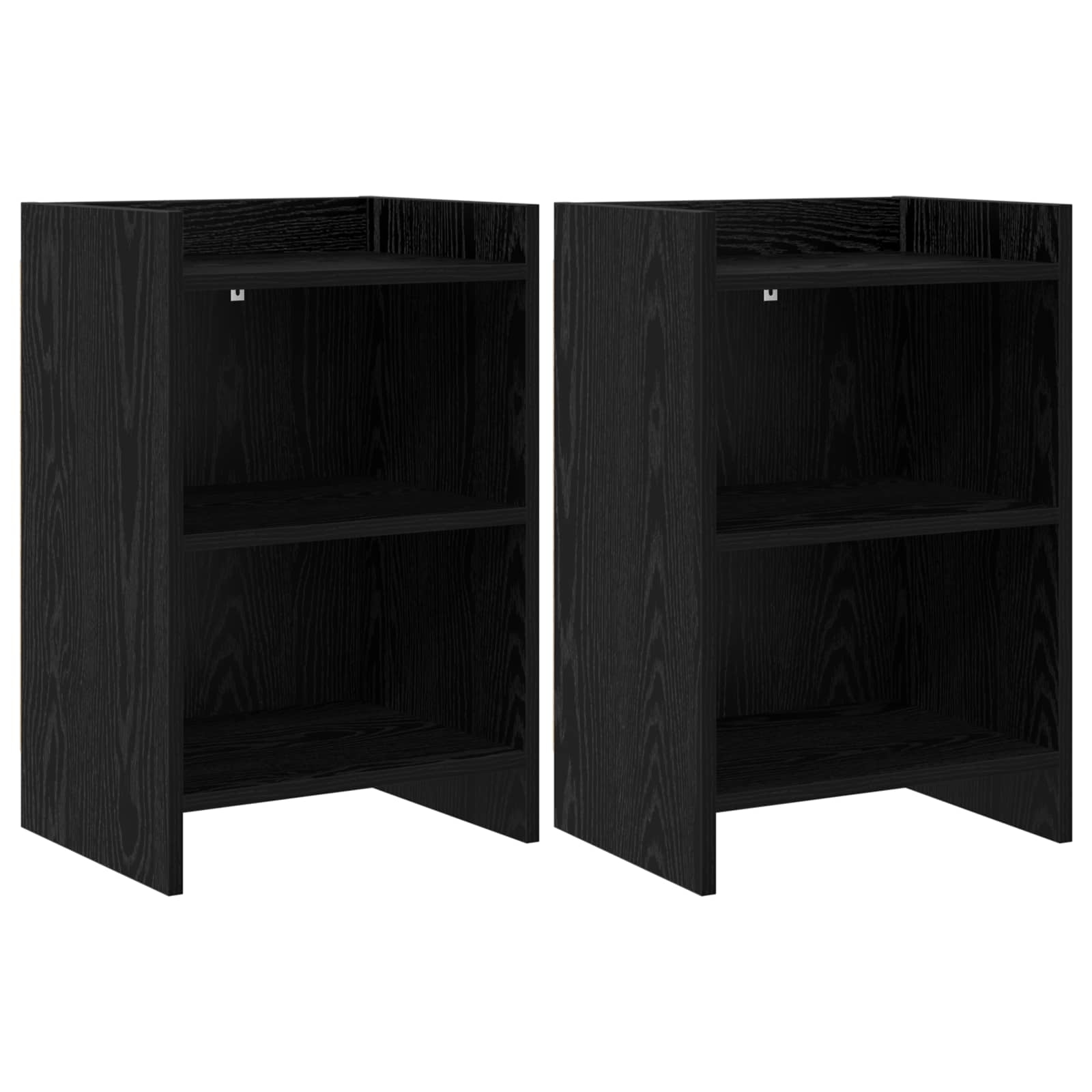 Noćni ormarići 2 pcs Crni hrast 40 x 30 x 60 cm