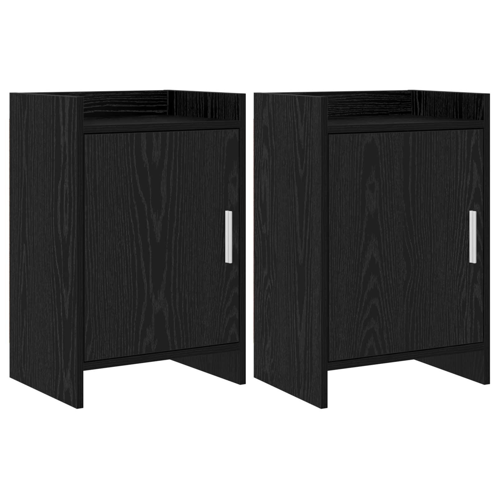 Noćni ormarići 2 pcs Crni hrast 40 x 30 x 60 cm