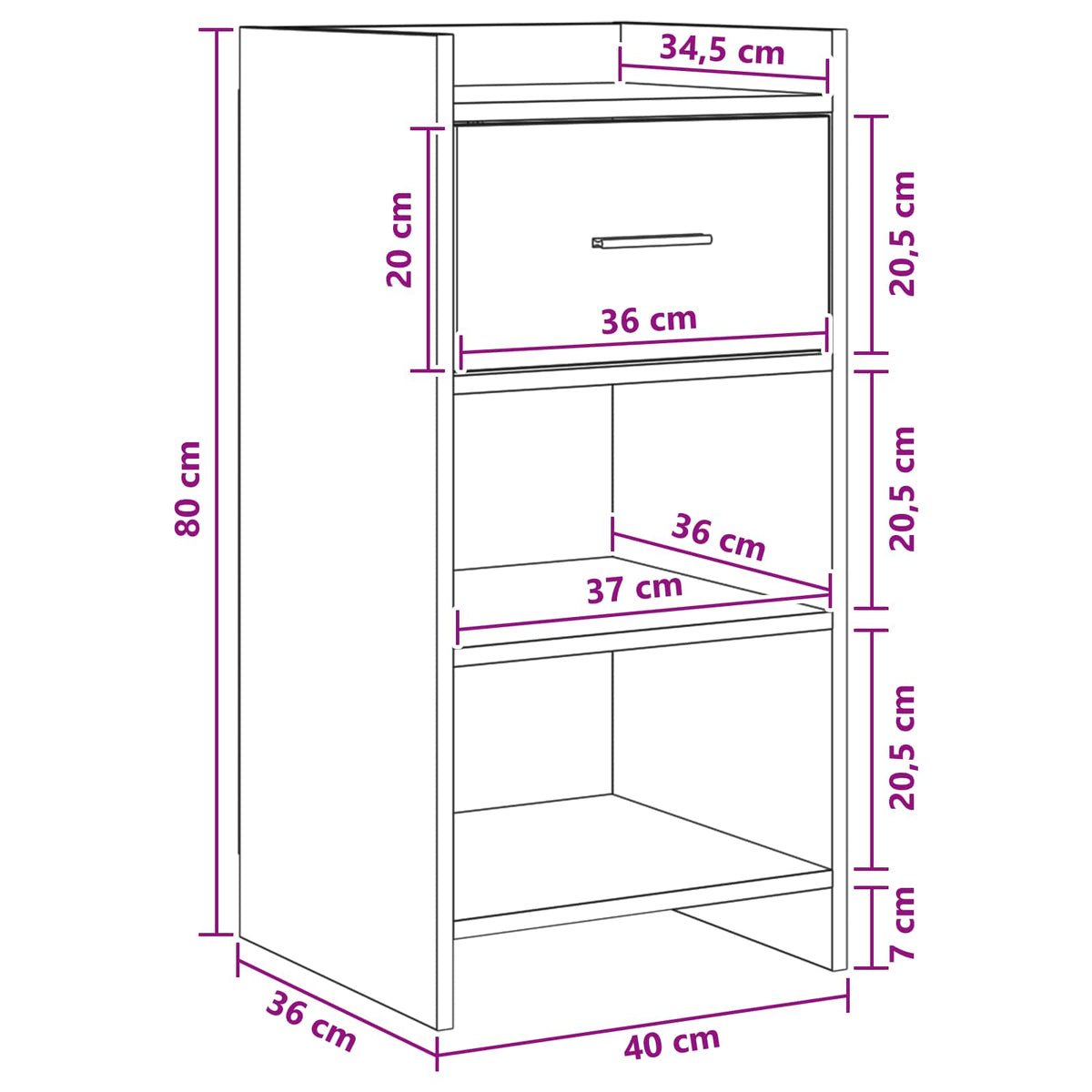 Kreveta Staro drvo 40 x 36 x 80 cm Konstruirano drvo