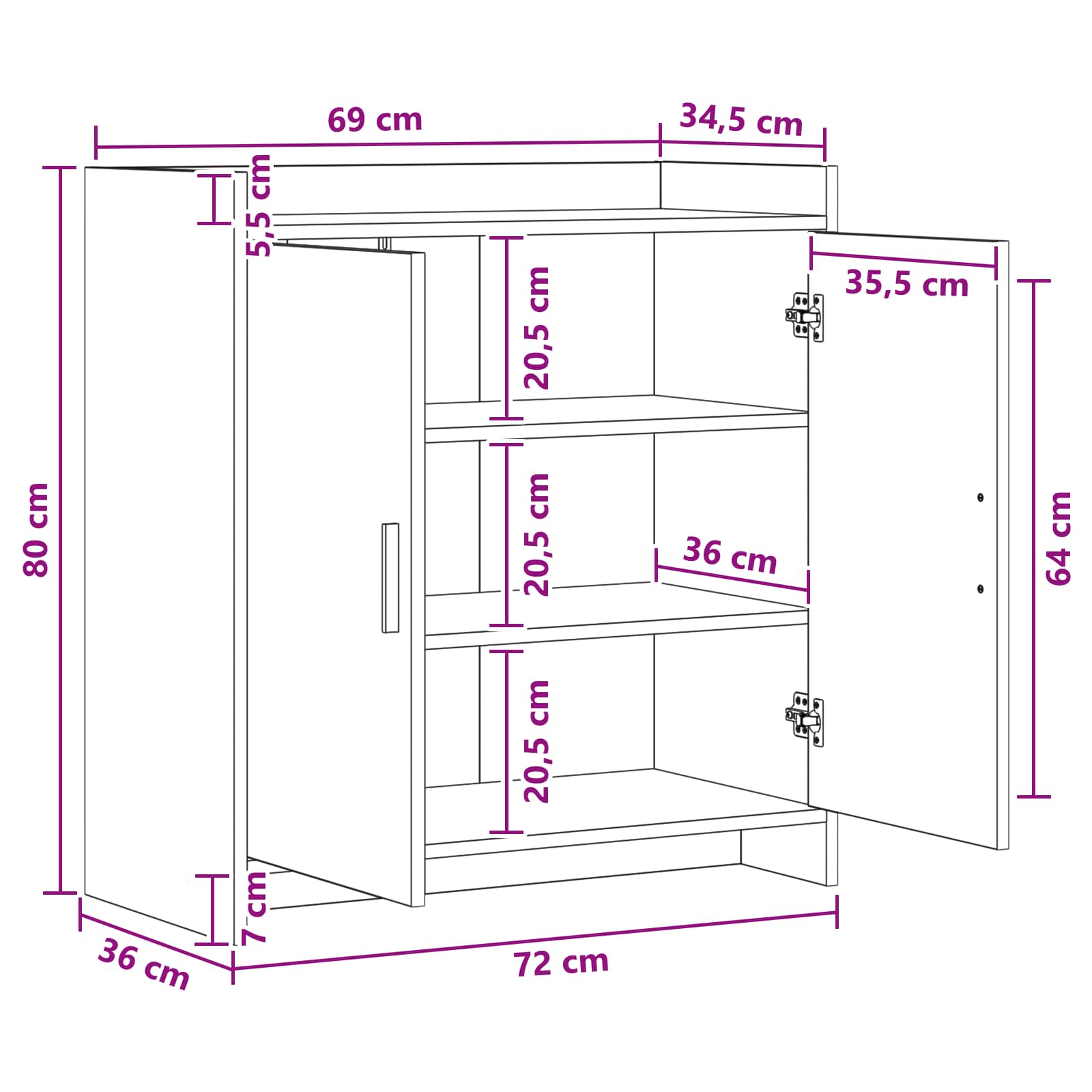 Kreveta Bijela 72 x 36 x 80 cm Konstruirano drvo