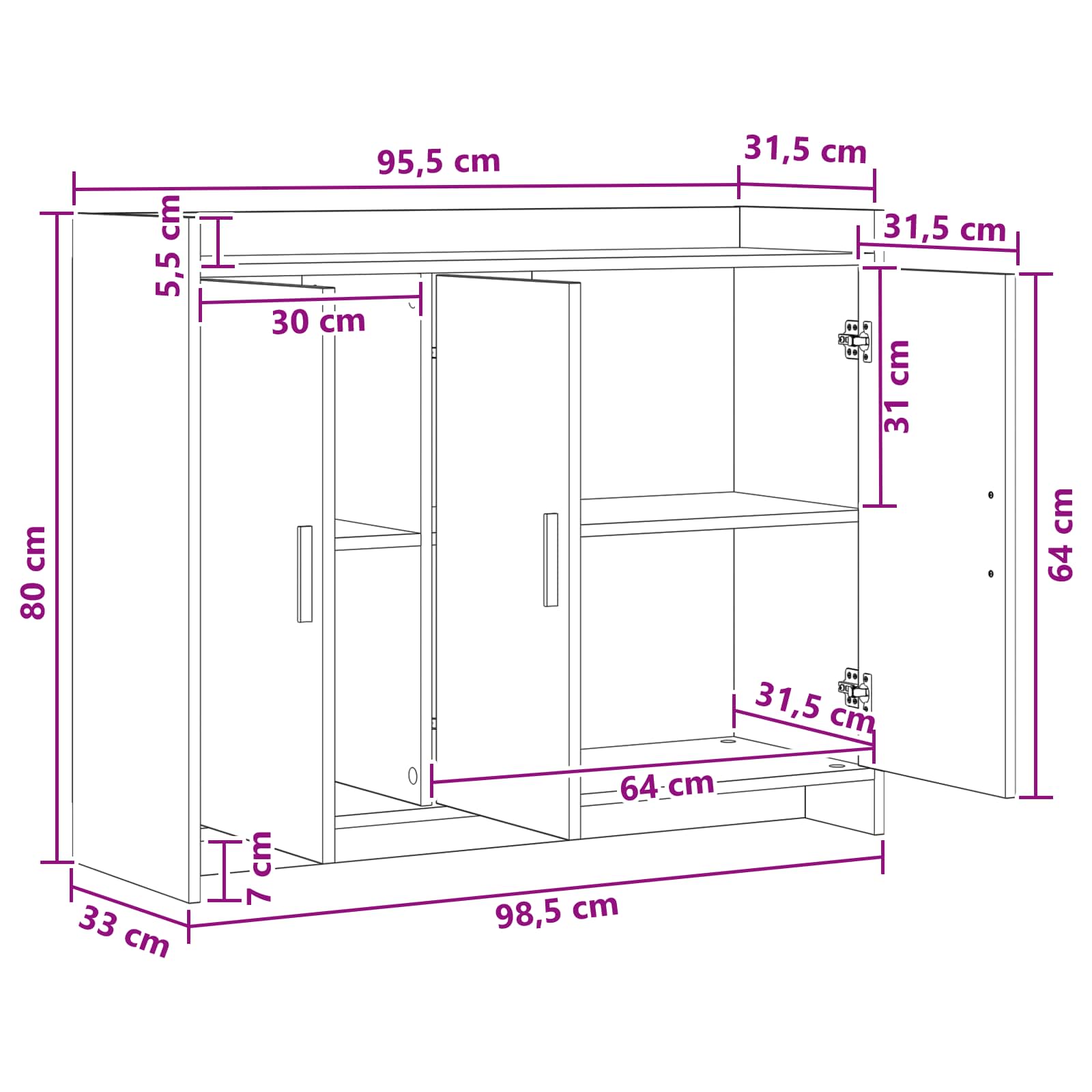 Kreveta Dimljeni hrast 98,5 x 33 x 80 cm Konstruirano drvo