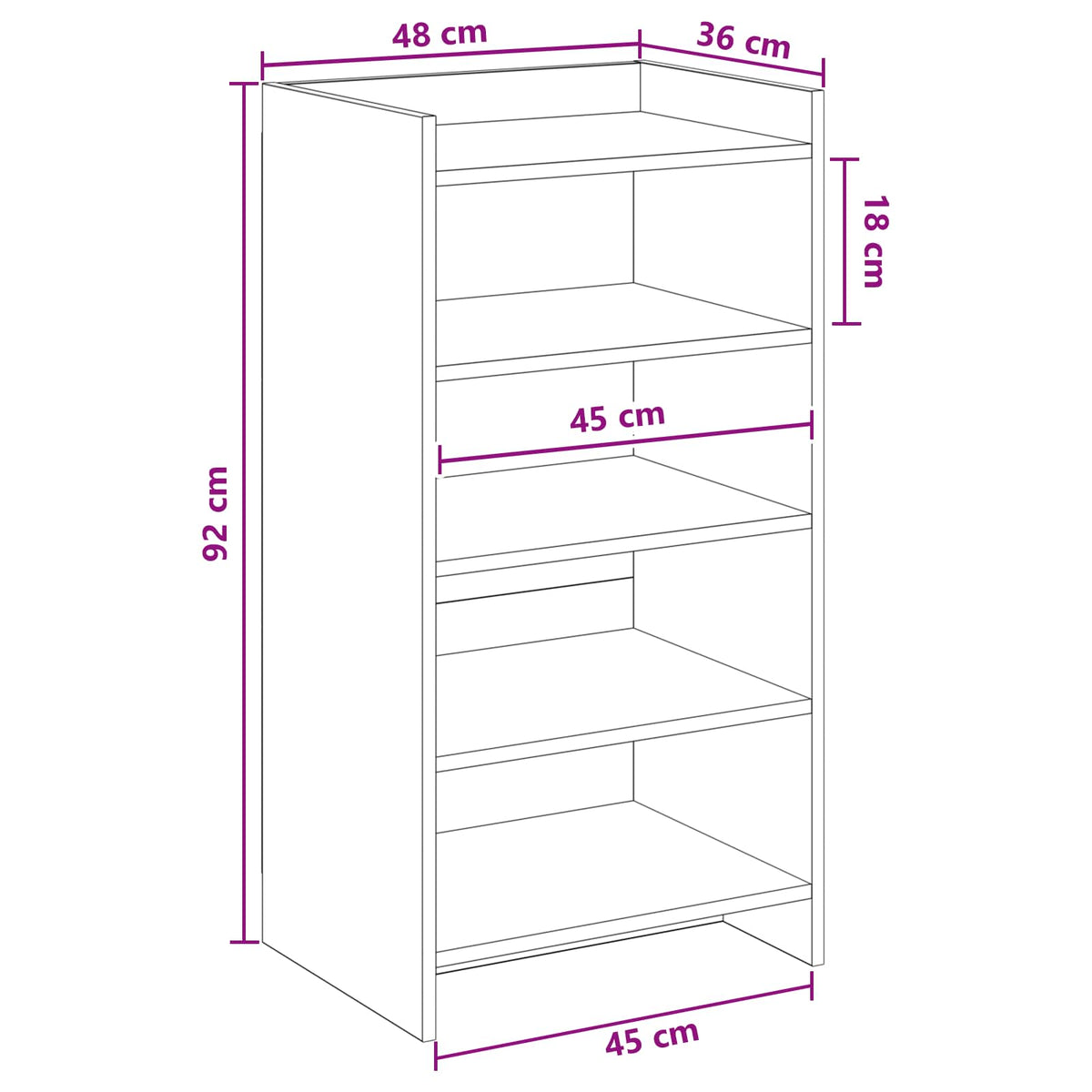 Ormar za cipele Betonska siva 48 x 36 x 92 cm Konstruirano drvo